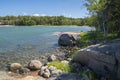 Rocky view of Purunpaa coast and sea Royalty Free Stock Photo