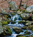 Rocky View of Wild Mountain Trout Stream Royalty Free Stock Photo