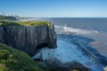 Rocky Wall and Cave of Furnas Hill Morro das Furnas at Guarita Park - Torres, Rio Grande do Sul, Brazil Royalty Free Stock Photo