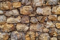 A rocky wall structure in natural surroundings Royalty Free Stock Photo