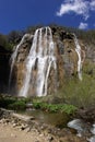 Rocky waterfall in countryside