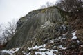 Rocky waterfall near Somoska castle, Slovakia Royalty Free Stock Photo