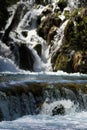 Rocky waterfall on river Royalty Free Stock Photo
