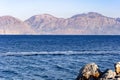 The rocky wild coast of the Aegean Sea