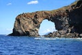 Rocky window, island Salina, Italy Royalty Free Stock Photo