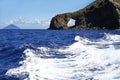 Rocky window, island Salina, Italy Royalty Free Stock Photo