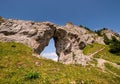 Rocky window, Ohniste, Low Tatras mountains, mountain landscape with big rock Slovak republic. Royalty Free Stock Photo