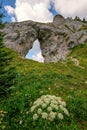 Rocky window, Ohniste, Low Tatras mountains, mountain landscape with big rock Slovak republic. Royalty Free Stock Photo