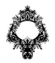 Rococo Baroque Mirror frame. Vector French Luxury rich intricate ornaments. Victorian Royal Style decors Royalty Free Stock Photo