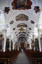 Rococo Cathedral in Engelberg Switzerland Royalty Free Stock Photo