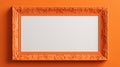 Rococo-inspired Orange Frame Mockup With Matte Photo