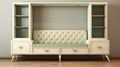 Rococo Pastel Bookcase: Retro Hollywood Glamour With Detailed Rendering