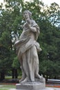 Rococo sandstone sculptures at the Saxon Gardens in Warsaw, Poland