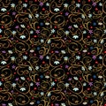 Rococo seamless pattern