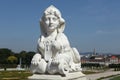 Rococo Sphinx in the Belvedere gardens in Vienna.