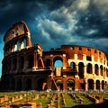 Rocyborg coliseum, ruin, monument, site, tourism, architecture, italy, europe, landmark, history, arena, gladiator,