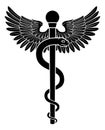 Rod of Asclepius Aesculapius Medical Symbol