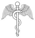 Rod of Asclepius Aesculapius Medical Symbol