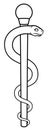 Rod of Asclepius Doctor Medical Symbol