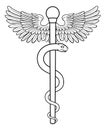 Rod of Asclepius Doctor Medical Symbol