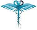 Stylized Rod of Asclepius isolated