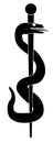 Rod of Asclepius Snake Symbol Illustration Royalty Free Stock Photo