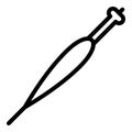 Rod bobber icon, outline style Royalty Free Stock Photo