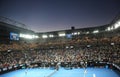 Rod Laver Arena during 2019 Australian Open match at Australian tennis center in Melbourne Park Royalty Free Stock Photo