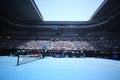 Rod Laver Arena during 2019 Australian Open match at Australian tennis center in Melbourne Park Royalty Free Stock Photo