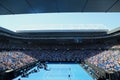Rod Laver Arena during 2019 Australian Open match at Australian tennis center in Melbourne Park Royalty Free Stock Photo