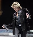 Rod Stewart performs in concert Royalty Free Stock Photo