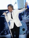 Rod Stewart performs in concert Royalty Free Stock Photo