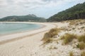 Rodas beach on Cies islands natural park, Galicia Royalty Free Stock Photo