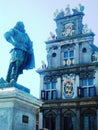 Rode Steen, square in Hoorn, Holland, Westfries Museum and statue of J. P. Coen