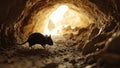 Rat in a Cave Royalty Free Stock Photo
