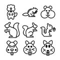 rodent icon or logo isolated sign symbol vector illustration