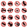 Rodent and pest warning signs Royalty Free Stock Photo