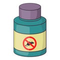 Rodenticide icon, cartoon style Royalty Free Stock Photo