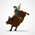 Rodeo Bull Ride Royalty Free Stock Photo