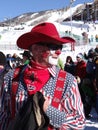 Rodeo clown at the 40th Annual Cowboy Downhill