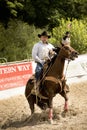 Rodeo competition in ranch roping Royalty Free Stock Photo