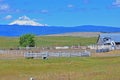 Rodeo corall in front of mt hood Royalty Free Stock Photo