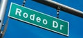 Rodeo Drive Beverly Hills Street Sign Royalty Free Stock Photo