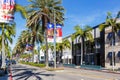 Rodeo Drive luxury shopping boulevard in Beverly Hills Los Angeles in the United States