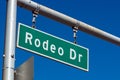 Rodeo Drive sign in Beverly Hills California