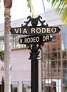 Rodeo drive street sign beverly hills Royalty Free Stock Photo