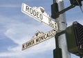 Rodeo Drive Street Sign In Beverly Hills, CA Royalty Free Stock Photo