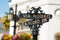Rodeo Drive street signs Royalty Free Stock Photo