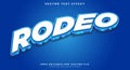 Rodeo Editable Text effect Template Royalty Free Stock Photo