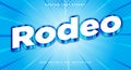 Rodeo Editable Text effect Template Royalty Free Stock Photo